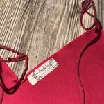 Free People intimately small Red Chemise tank top hi how sheer trim top Photo 3