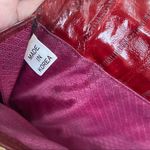 Vintage Deep Red Eel Skin Clutch Red Photo 6