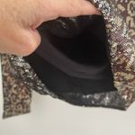 ZARA  TRF Sequin Blouse Top XSMALL Collection Brown Gold Animal Print Long Sleeve Photo 8