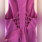 BCBGMAXAZRIA Womens Ely Lace-up Halter Photo 5