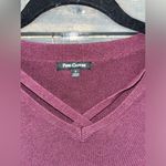 Pink Clover Pure Caslon‎ Burgundy V-Neck Sweater Casual Long Sleeve Knit Pullover Photo 1