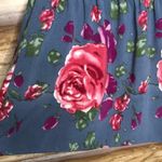 𝅺Nicolette scoop neck cap sleeve dropped waist floral skirt dress size M Size M Photo 4