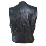 Schillaci leather retro modern glam Y2k Whimsygoth Italian leather vest size M Black Size M Photo 2
