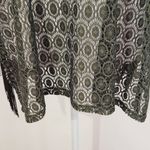 i Jeans by Buffalo Green Crochet Top with Fringe Size Medium Crochet Fringe Top Photo 2