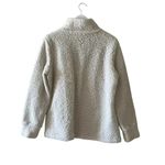 Weatherproof Vintage Fleece Faux Fur off White Blue Boho Soft ¼ Zip Jacket SZ M Photo 4