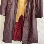 Vintage 70s Brown Leather Coat with Fur Collar – Western Leather Clothing Center Size M Photo 9