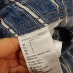 American Eagle  Size 2 Blue White Striped Stripes Paper Bag Shorts Summer Vacatio Photo 6