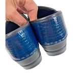 Sanita Blue Croc Embossed Patent Leather Clog Womens EU 37 Comfort Professional Photo 6