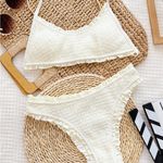 Women's Cream Bikini Set Size 6 Photo 1