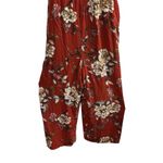 Xhilaration Women's XL Red Floral Sleeveless Jumpsuit Wide-Leg Casual Photo 2