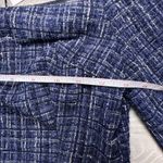 ZARA  Off Shoulder Navy Tweed Peplum Top Holiday Winter Chic Parisian blouse sm Photo 8