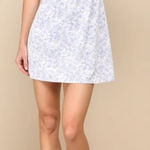 Lulus Effortless‎ Personality Blue Floral Embroidered Mini
Dress Size Large White Photo 0