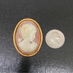Vintage Unsigned Pink Lady Cameo Gold Photo 7