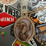 Betsey Johnson  Gold and Pink Snake Necklace Photo 5