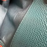 Salvatore Ferragamo  Gancini 6 Key and Card Holder Green Leather EUC Photo 4