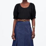 Madewell Relaxed Scoopneck Short-Sleeve Top in True Black, Size Small Photo 0