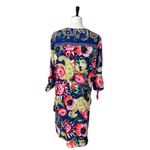 Anthropologie  Fig & Flower Women’s Shift Tunic Dress Mini Tie Sleeves Floral L Photo 2