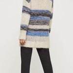 BCBGMAXAZRIA $298 NWT  Sz2XS STRIPED OVERSIZED MOHAIR TUNIC SWEATER CERULEAN Photo 8