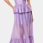 Elliatt NWT Purity Peplum Maxi Dress in Lilac Purple Size Small Photo 0