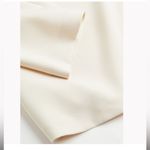 H&M cream double lined square neck wide sleeve crepe blouse Photo 3