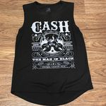 Zion Sleeveless Johnny Cash Tshirt Black With White Letters Size Large Photo 5