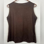 Sag Harbor Sag Harbour Beautiful Sleeveless Top, brown with gold specks, Size L‎ Photo 3