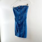 Edikted Strapless Ebony Bodycon Denim Mini Dress Blue Small Photo 6