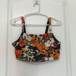 Aerie Brand New ‎ Offline Blurry Black Floral Sports Bra Multi-Color Size Medium Photo 5