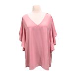 Zenana Outfitters Pink Double Layer Chiffon Top Size Large Photo 7