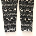 Black Fuzzy Animal Print Fleece Lined Winter Leggings One Size Size undefined Photo 2