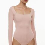 Aritzia  Babaton Contour Squareneck Longsleeve Bodysuit Nude Size Small Photo 0
