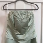 Pinky & Me size 10 light sage green strapless formal dress, prom, EUC, beaded Photo 1