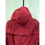 Nanette Lepore  Red Trench Coat Belted Moto Style Jacket Size Large Photo 6