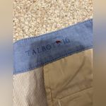 Talbots Weekend Chino striped Cropped pants women’s size 16 tan and white Photo 8