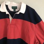 J.Crew ALWAYS Rust/Navy Long Sleeve Crop Polo. Size XL Photo 1