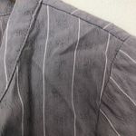 Skies Are Blue  STITCH FIX Blue White Striped 3/4 Sleeve Rayon Button Down Small Photo 4