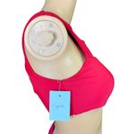 Cupshe  Womens Bikini Swimsuit Top Cutout High Neck Magenta Pink Small Photo 3