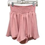 White Birch Casual Summer High Waisted Wide Leg Shorts Light Pink Size Small Photo 0