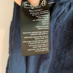 Free People NWT  Best of Me Navy Blue Eyelet Blouse Boho Cotton Women's size XS Photo 10