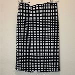 Vintage Black and White Checkered Women's Stretchy Skirt Size M Photo 1
