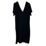 Universal Standard  Size Medium US 18 / 20 Black Short Sleeve Shift Dress V Neck Photo 1