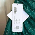 Azazie NWT Georgina Emerald One-Shoulder Maxi Dress Size 10 Photo 5