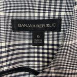 Banana Republic Plaid Bi-Stretch Racer-Neck Sheath Dress Size 6 Black White Photo 5