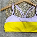 Athleta NWT  Chroma Cross Strap Bikini Top Swimsuit UPF 50+ Yellow Purple Size S Photo 3