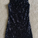 Amber Blue  Black Sequin Dress Photo 0