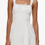 Like New Aritzia Sunday Best Martine Poplin Mini Dress in White Women’s Large Photo 0