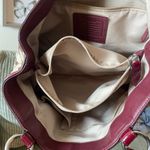 Coach Vintage Soho Signature Carryall Tan and Patent Cherry Red Purse Bag 🍒 Photo 4