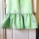 Damaris Bailey Glicina Satin Slip Maxi Green Floral Ruffle Hem Small EUC Photo 6