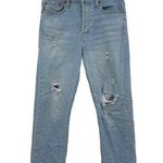 Levi's Levi’s Jeans Womens 31 Wedgie Straight Blue Distressed Button Fly High Rise Photo 0