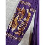 Free People Free‎ People Dress M Purple Embroidered Boho Fleur Du Jour Peasant Off Shoulder Photo 4